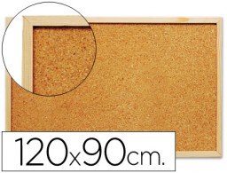 Tablero anuncios Q-Connect 120x90cm. corcho marco de madera
